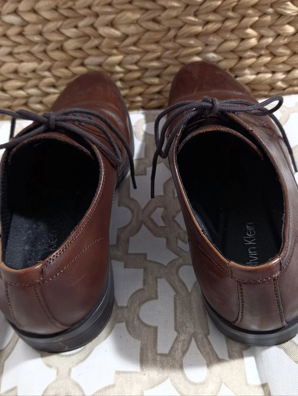 Calvin Klein 9 Brown Lace Up Oxford Dress Shoes